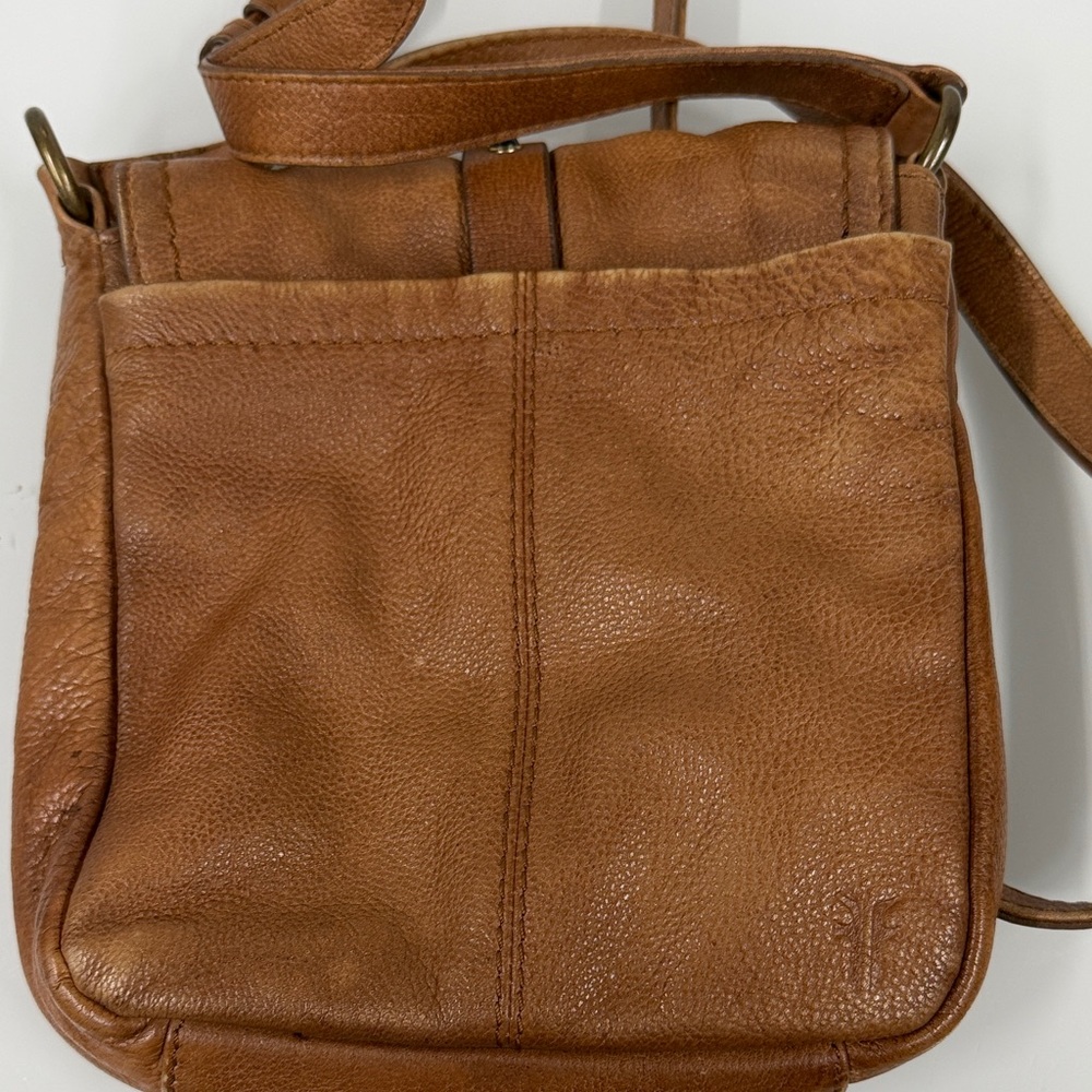 Frye Brown Leather Crossbody Bag with Stud Accents - Picture 4 of 7